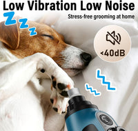 Casfuy Smart 6-Speed Dog Nail Grinder with LED Lights Safe - Dark Blue - image 4