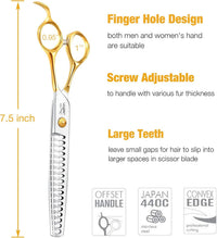 JASON dog grooming chunker scissors with T-shaped teeth in Japanese 440C steel - view 3