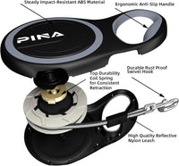 Retractable Dog Leash, 26ft Dog Leash for Small Medium Large Dogs Up to 110lbs, 360° Tangle-Free - 26 ft / Black Gray - image 3