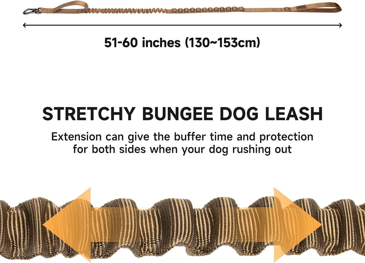 EXCELLENT ELITE SPANKER Tactical Military Bungee Nylon Dog Leash - Coyote Brown - image 2