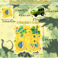 Ubegger puzzle car track set with puzzle road pieces, road signs and battery cars - view 31