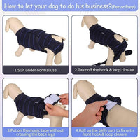 Kuoser Recovery Suit for Dogs After Surgery,Dog Surgery Suit Female Male Spay,Neuter Anti-Licking Dogs Onesie,Abdominal Wound Skin Disease Dog Surgical Suit Snugly Pet Collar Alternative Vest Bodysuit