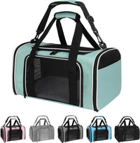 Cat Dog Carriers Soft-Sided - 17.0"L x 11.0"W x 11.0"H / green