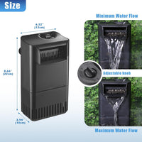 290GPH Turtle Tank Filter Aquarium Filter for 20-85 Gallon - Turtle Filter for 20-45 Gallon / Black - image 4