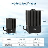 AQQA Aquarium Sponge Filter Submersible Fish Tank Filter Ultra Quiet Aeration Bio Sponge Corner Filter for Breeding Fry Betta Shrimp Fish Tank (Small for 5-20 Gallon)