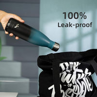 Insulated Water Bottles,12 oz Double Wall Stainless Steel Vacumm Metal Flask for Sports Travel,Indigo Black