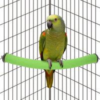 U-Shaped Large Parrot Perch, Quartz Bird Perch for Cage – Essentials for Birds - Large / Green-corner-90