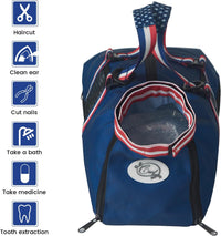Cinf Cat Restraint Grooming Bag - M Size–Fits most adult cats (8–12 lbs) / Blue Flag - image 4