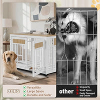 Heavy Duty Dog Crate Furniture for Large Dog, 48 Inch Decorative Pet House End Table, Extra Large Wooden Cage Kennel Furniture Indoor