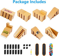 Fingerboard Skate Park Kit with 3 Finger Skateboards & 8 Skatepark - image 4