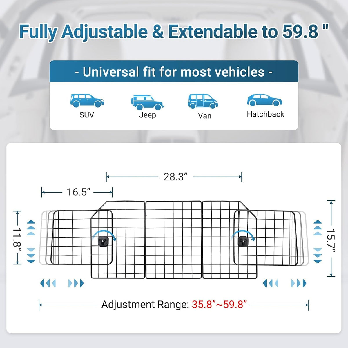 rabbitgoo Dog Car Barrier for SUV - image 4