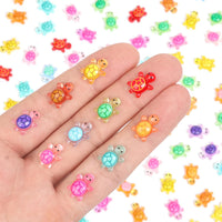 200pcs Mini Resin Ladybug Decor Tiny Ladybug for Crafts Dollhouse - 200pcs Mini Resin Turtles(0.4 * 0.5inch)