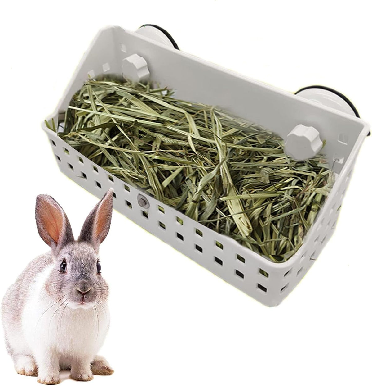 Hay Feeder for Rabbit, Bunny Hay Holder Guinea Pig Hay Feeder Plastic Hay Rack for Rabbits Small - 7.5 X 4.7 X 5.5 inches, 1 Piece