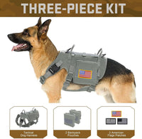 Forestpaw Tactical Dog Harness for Medium Dogs, Service Dog Vest - M:Chest 22-35",Fit 30-80lbs / Gray - image 2