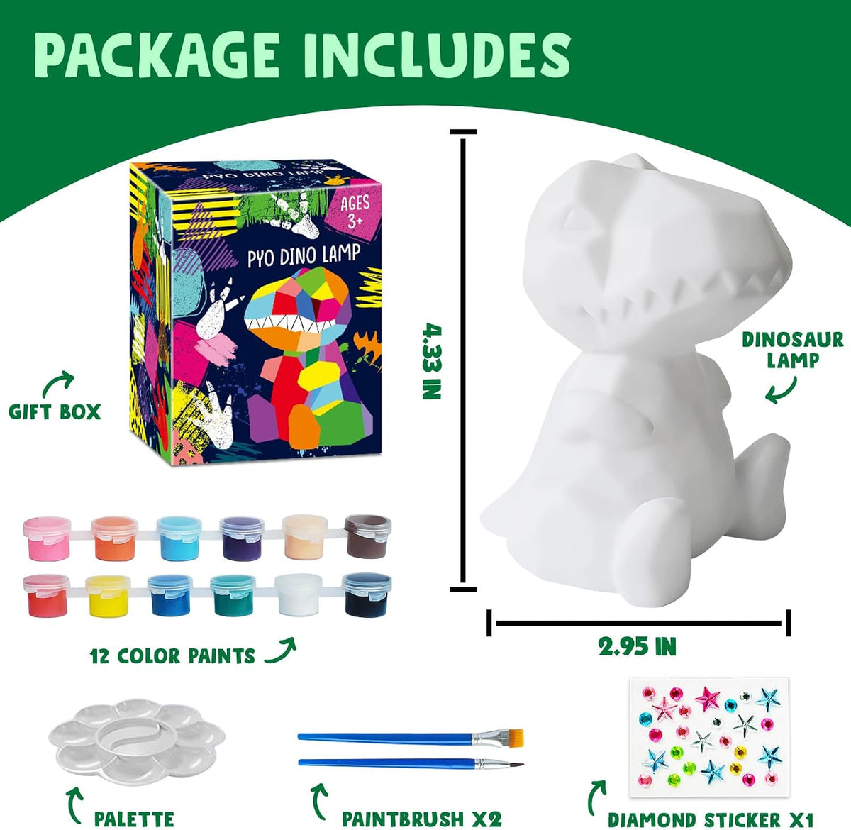 Goodyking Paint Your Own Cat Lamp Kit - Dinosaur 1pcs - image 2