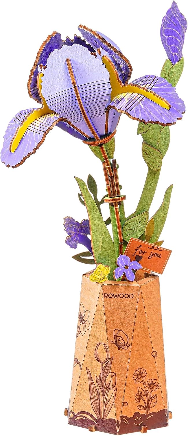 rowood 3D Puzzles for Adults - Purple Iris