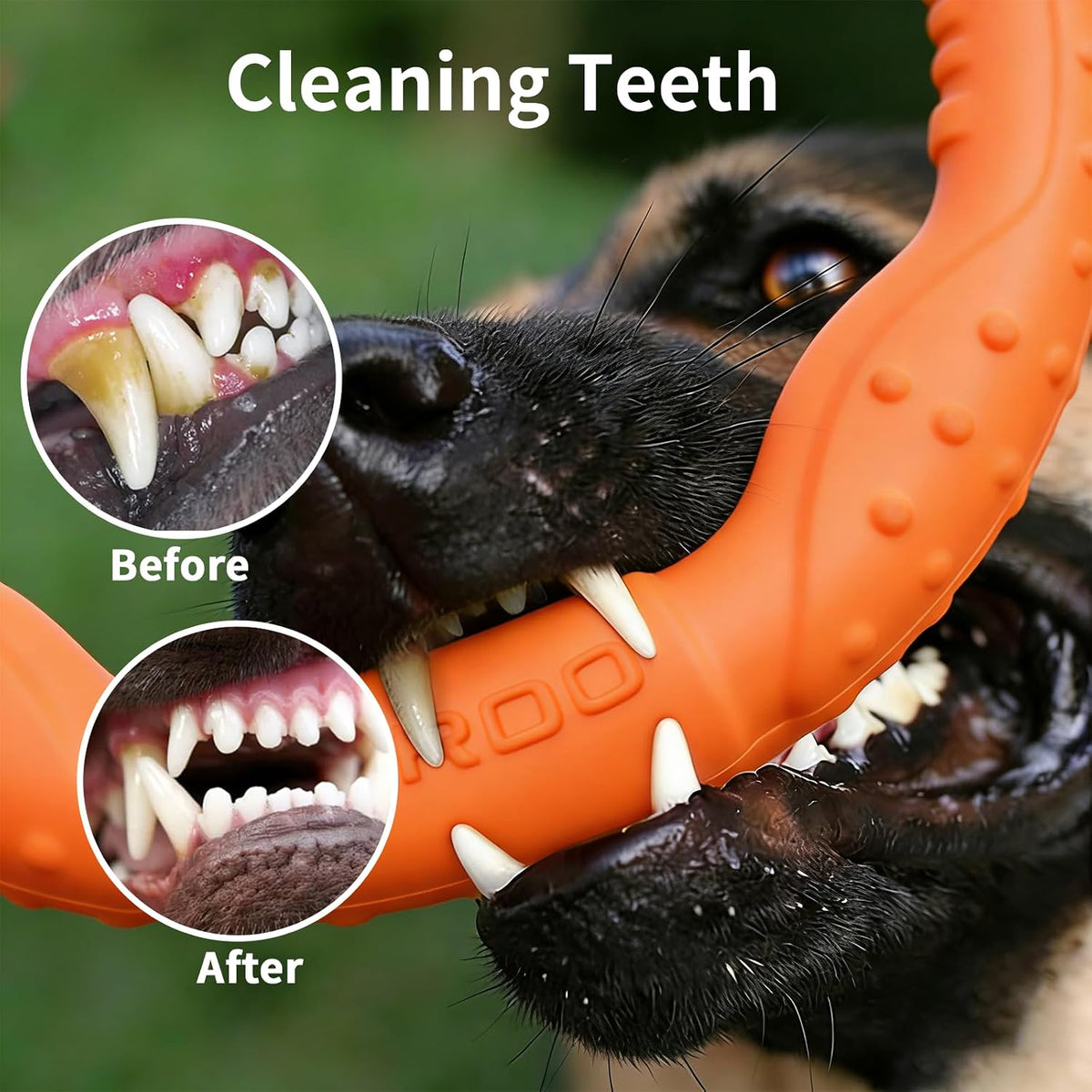 LaRoo Dog Flying Ring Toys, Floating Flying Disc Toys - Orange-M - image 3