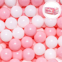 Vanland Ball Pit Balls, Plastic Playpen Balls for Babies Toddlers and Kids – Fun for Kids & Family - White+pink / 100 Balls - image 2