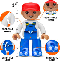 Playmags Large Magnetic Figures Community Set of 15 Pieces - 5. Add-On Figures - image 2