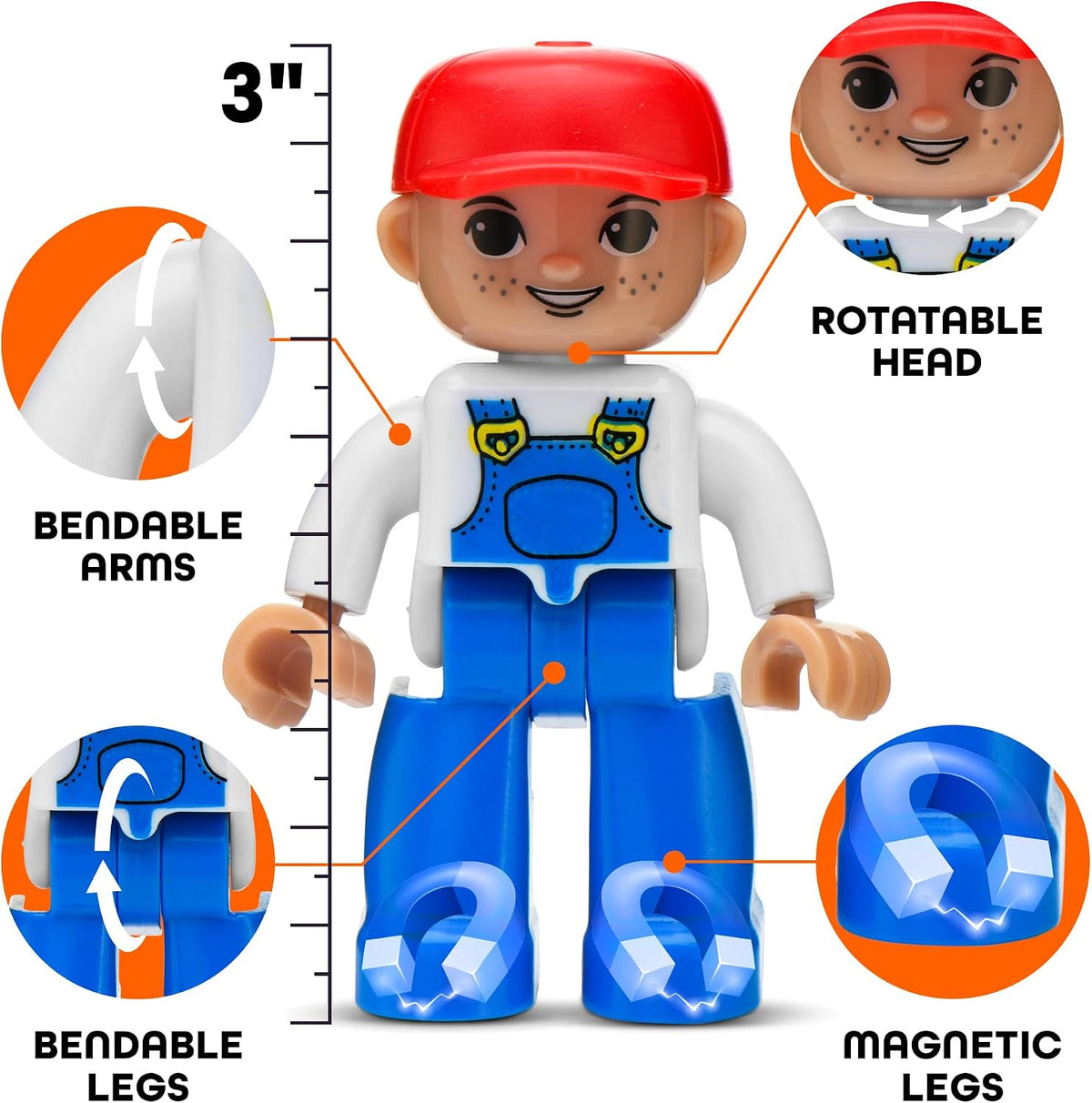 Playmags Large Magnetic Figures Community Set of 15 Pieces - 5. Add-On Figures - image 2