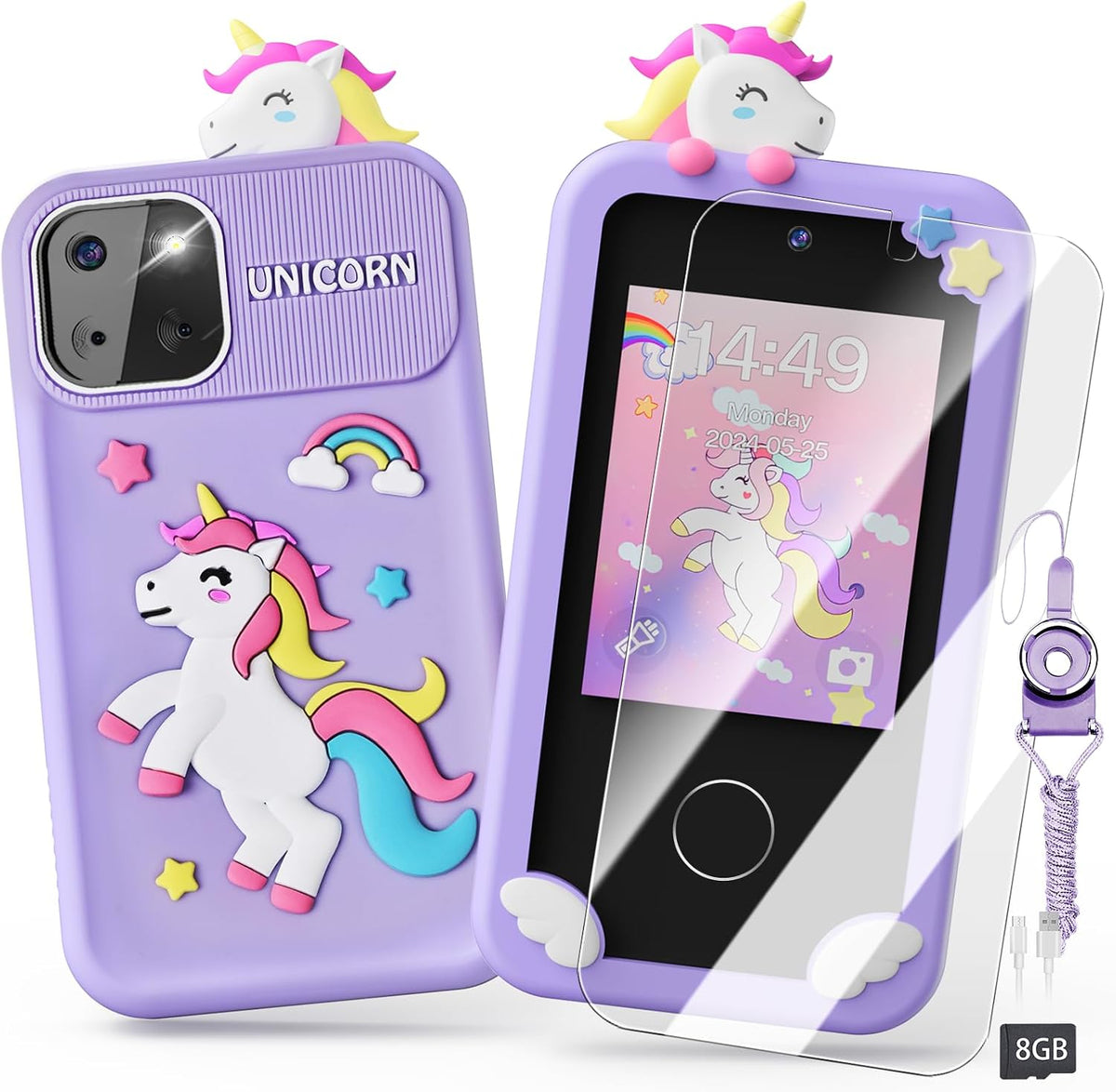 Luyiilo Kids Smart Phone Toys for Boys - Purple