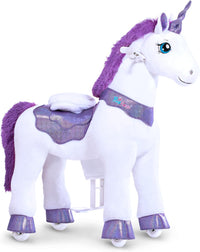 PonyCycle Ride on Unicorn Toys for Girls Pony Riding Pink Unicorn Age - Purple / Size 4 for Age 4-7