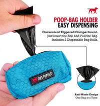 Tuff Pupper Dog Poop Bag Holder, Works with Any Dog Leash - Teal - image 3
