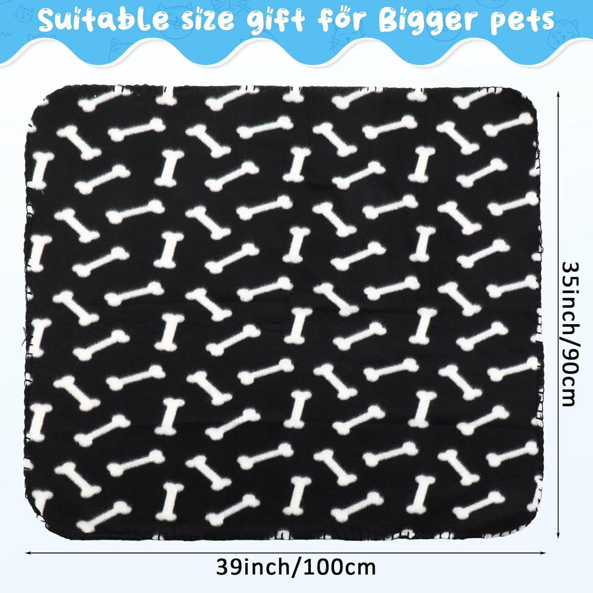 Eccliy 20 Pcs Puppy Blanket Fleece Pet Dog Throw - Mix / 39 x 35 Inch - image 2