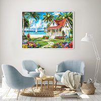 1000 Piece Jigsaw Puzzle, French Riviera Flower Market - Beach Surfing - image 4