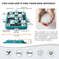 Dog Puzzle Toy Mental Stimulation - Level 3 in 1 Dogs Food Feeder Puzzle, Dog Treat Puzzle Feeder (Advanced-Mars Green Board)