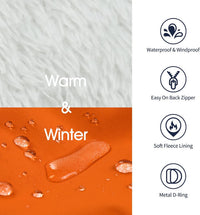 Dog Winter Coat with Harness Built in - Large(Chest:24.4 in) / Orange - image 3