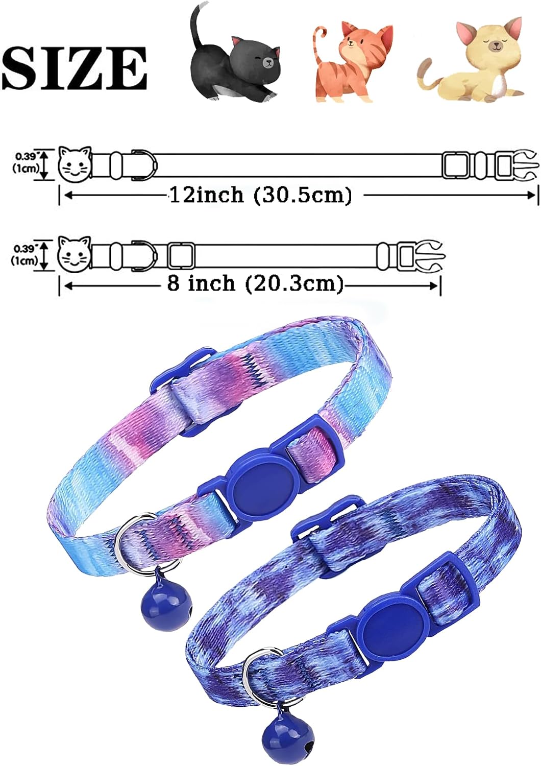 SOLMOONY Cute Cat Collar for Girl Boy - Starry Sky - image 4
