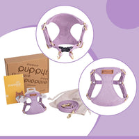 Puppytie Small Dog Harness and Leash Set, Pink, S – Essentials for Dogs - Purple / XS(4.5-11lb） - image 3