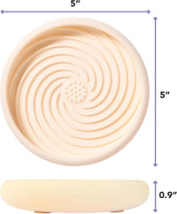 Lick Dish, Silicone Lick Mat + Slow Feeder for Cats & Small Dogs - Almond / Small - image 2