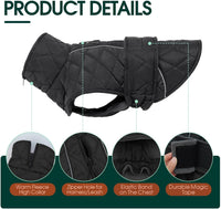 Kuoser Large Dog Coat, Fleece Lined Dog Winter Jacket with Harness Hole, L – Essentials for Dogs - Xx-large (Chest: 29.92" - 35.43") / Silver Grey - image 3