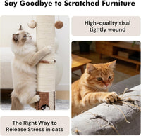 34" Tall Cat Scratching Posts - Brown - image 4