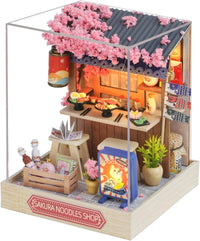 OZJAY Warm Christmas Lodge miniature house kit for adults with LED lights