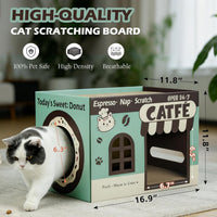 ARGOPET Cat Cardboard House with 2 PCS Scratching Pads – Essentials for Cats - New-Green - image 4
