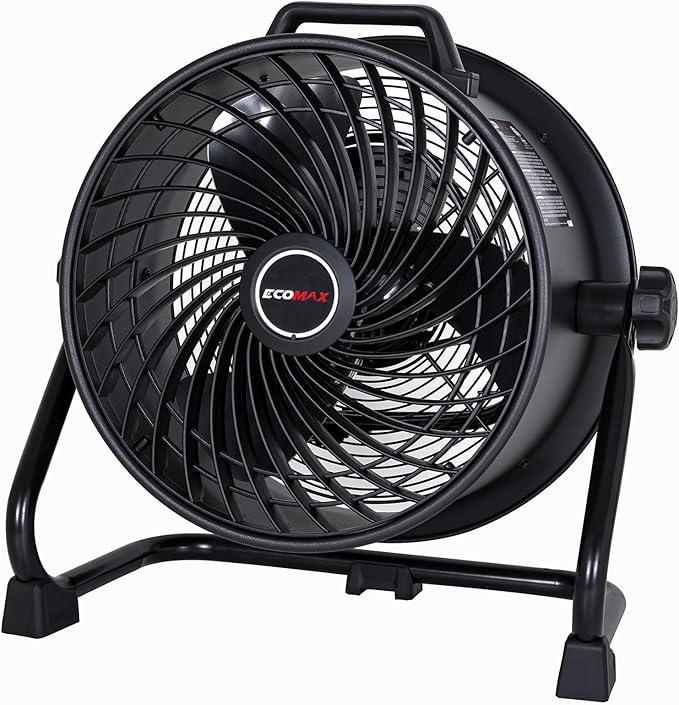 16 Inch High Velocity Industrial Fan Portable Heavy Duty Drum Metal Shop Fan with 3-Speed 360° Tilting, Floor Fans for Warehouse Workshop Garage, ETL Listed, EMF101618D