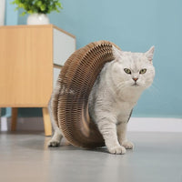 Kitty Curls Cat Toy Kurlz, Interactive Scratch Pad, Foldable Accordion,Cat Recyclable Scratcher with Ball (Pink)