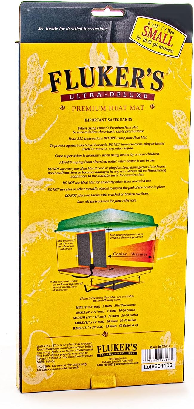 Fluker's Premium Heat Mat for All Reptiles and Amphibians - Small (6x11-Inch, 7-Watts) - image 3