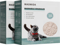 7.2lbs Washable Cat Litter Compatible with CatGenie Reusable – Daily Care for Cats - 2‑Pack, 7.2 lbs