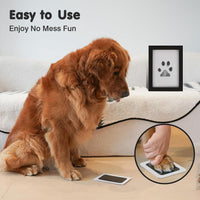 Inkless Paw Print Kit for Dogs, Cats & Babies - Black Pad,Black Wood Frame / 2-Pack,Large - image 2