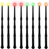 KingVows Light Up Magic Wizard Wand with 4 Color Lights & Sound - Black