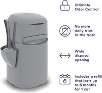 Litter Genie Easy Roll Pail with Easy Roll Refill - Grey - image 4