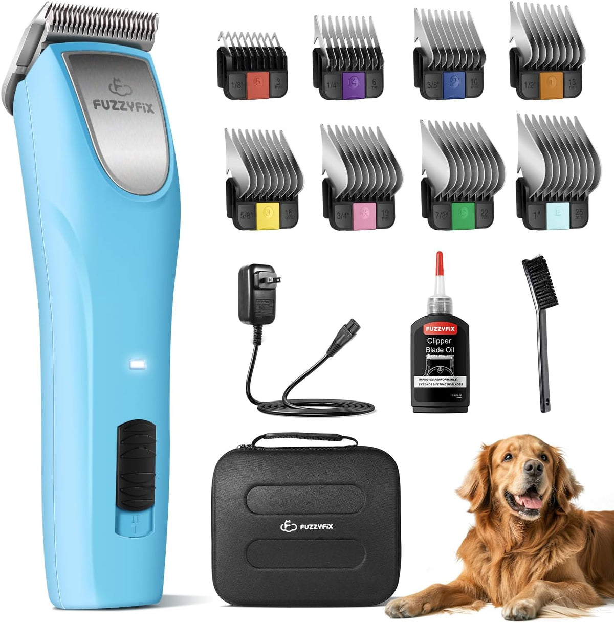 Professional Dog Clippers for Grooming Thick Curly Matted Coats – Essentials for Dogs - Blue