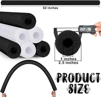 Hanaive white foam pool noodles, 6 pack, 52 inches long with hollow centers - view 32