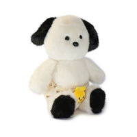 16-inch Black and White Dog with Yellow Bird Tag