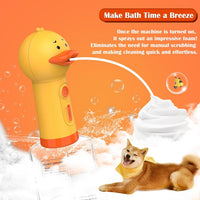 Electric Foaming Shampoo Dispenser for Dog and Cat Bathing - Yellow Ducky - image 2