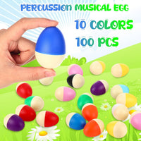 Yeshone 100 plastic egg shakers in 10 bright colors - view 17